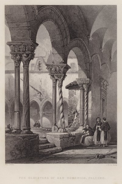 Klostrene i San Domenico, Palermo (gravering) av William Leighton Leitch