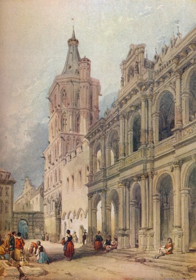 Rådhuset, Köln, c1841 av William Leighton Leitch