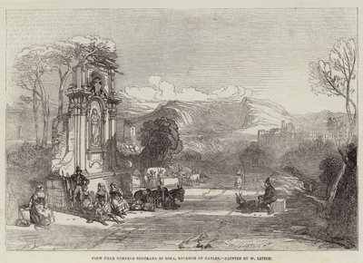 Utsikt nær Ournelo Contrada di Sora, kongeriket Napoli av William Leighton Leitch