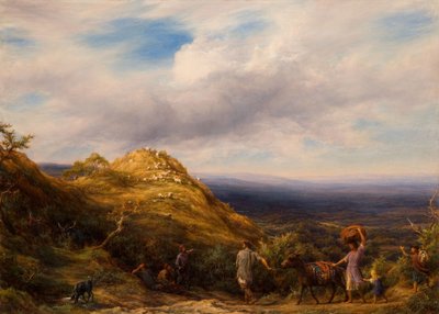 A Wooded Valley and Hill, 1865. av William Linnell