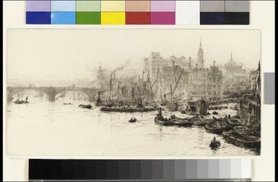 London Bridge, Cannon Street og Billingsgate av William Lionel Wyllie