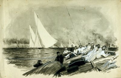 Lord Dufferins racerbåt (Frederick Temple Hamilton-Temple-Blackwood) av William Lionel Wyllie