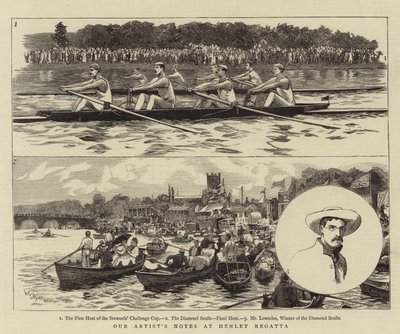 Vår artists notater på Henley Regatta av William Lionel Wyllie