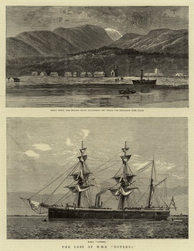 Tapet av H M S Doterel av William Lionel Wyllie