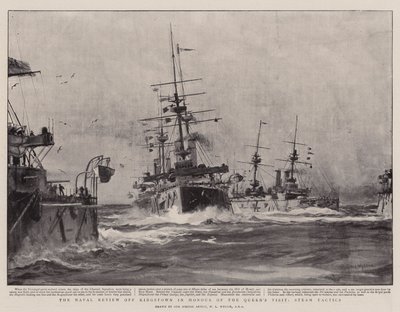 Naval Review utenfor Kingstown til ære for dronningens besøk, Steam Tactics av William Lionel Wyllie