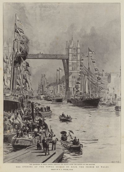 Åpningen av Tower Bridge av HKH Prinsen av Wales av William Lionel Wyllie