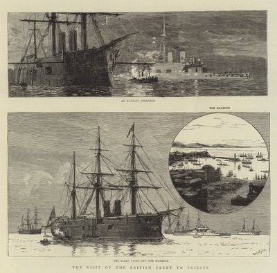 Den britiske flåtens besøk i Trieste av William Lionel Wyllie