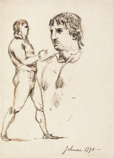 Portrett av pugilisten Johnson av William Lock Ii