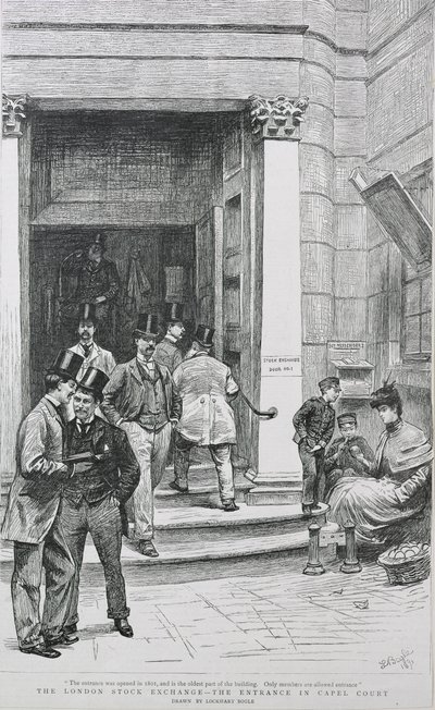 Børsinngang i Capel Court, 1891 av William Lockhart Bogle