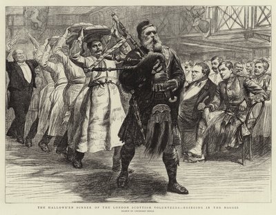 The Halloween Dinner of the London Scottish Volunteers, bringer inn Haggis av William Lockhart Bogle