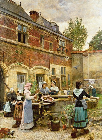 Almuhus, Antwerpen, 1880 av William Logsdail