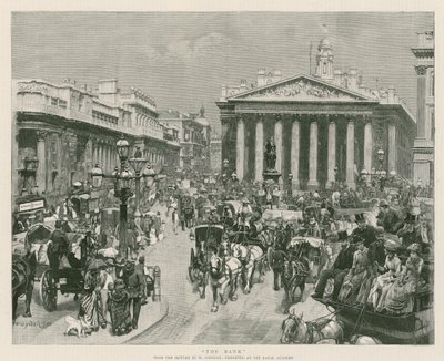 The Bank, fra et bilde av W Logsdail, stilt ut på Royal Academy (gravering) av William Logsdail