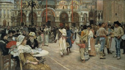Markusplassen, Venezia, 1883. av William Logsdail