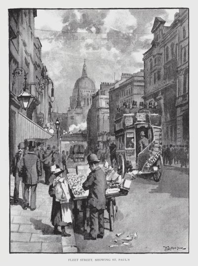 Fleet Street, som viser St Paul
