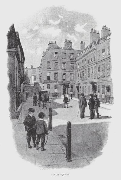 Gough Square (litho) av William Luker