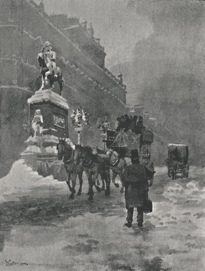 Holborn Circus - A Winters Morning, 1891 av William Luker