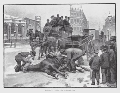 Holborn Viaduct, en glatt dag (litho) av William Luker