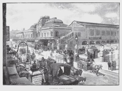 Liverpool Street Station (litho) av William Luker