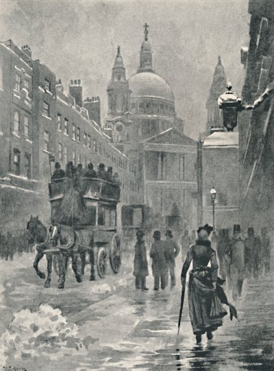 Ludgate Hill på en vintermorgen, 1891 av William Luker