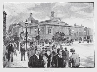 Newgate fengsel (litho) av William Luker