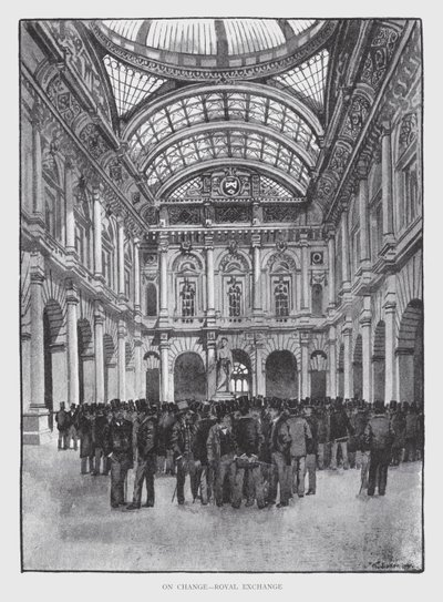 On Change, Royal Exchange (litho) av William Luker