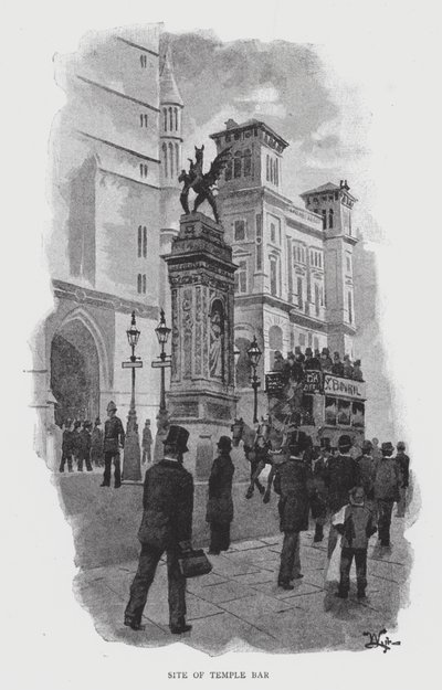 Stedet for Temple Bar (litho) av William Luker