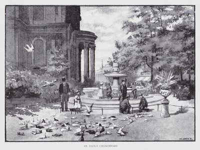 St Paul's Churchyard (litho) av William Luker