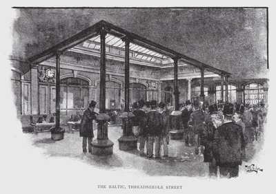 The Baltic, Threadneedle Street (litho) av William Luker