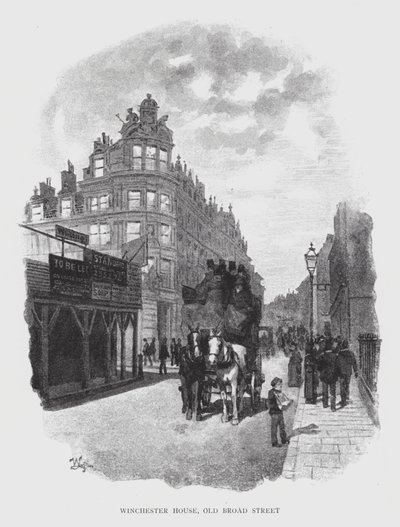 Winchester House, Old Broad Street (litho) av William Luker
