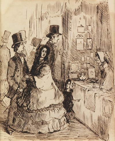 Dyd belønnet: en stand i Vanity Fair (penn og blekk) av William Makepeace Thackeray