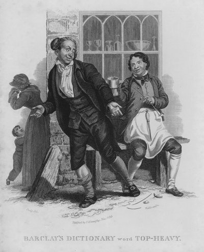 Barclays Dictionary, ord: Topptung (gravering) av William Marshall (after) Craig
