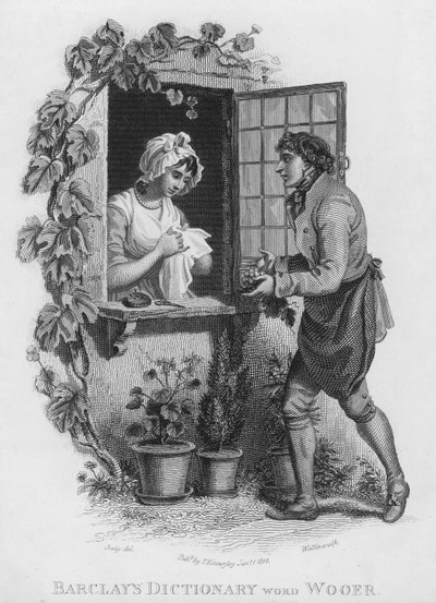Barclays Dictionary, ord: Wooer (gravering) av William Marshall (after) Craig