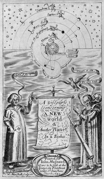 En diskurs om en ny verden og en annen planet i 2 bøker, 1640 (frontispice) av William Marshall