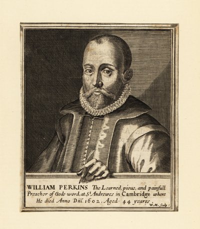 Portrett av William Perkins, engelsk geistlig og Cambridge-teolog av William Marshall