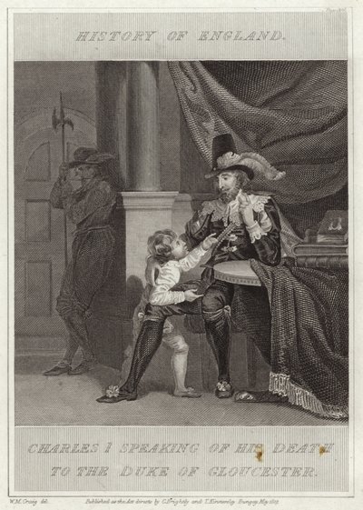 Charles I snakker om sin død til hertugen av Gloucester av William Marshall Craig