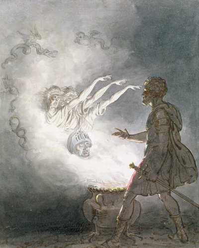 Macbeth and the Apparition of the Armed Head, Act IV, Scene I, fra 