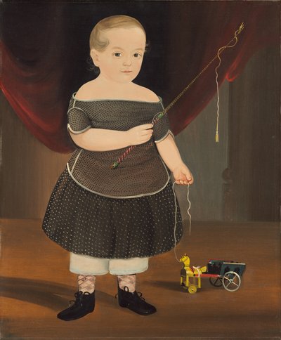 Gutt med lekehest og vogn av William Matthew Prior
