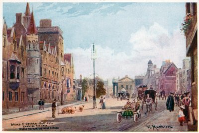 Broad St, Oxford og Balliol College av William Matthison