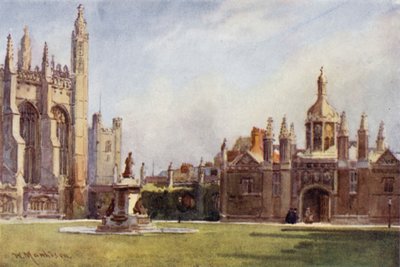 Kings College Chapel and the Entrance Court, fra Fellows Buildings av William Matthison