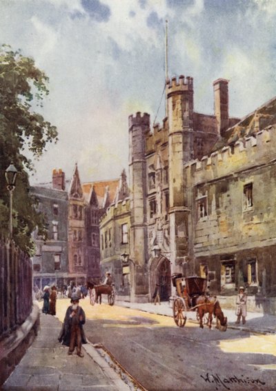 Gateway of Christs College fra St Andrews Street av William Matthison