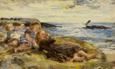 Barn på kysten, Machrihanish av William McTaggart