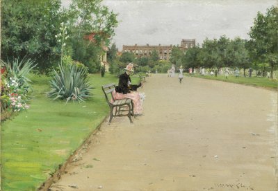 En bypark, ca. 1887 av William Merritt Chase