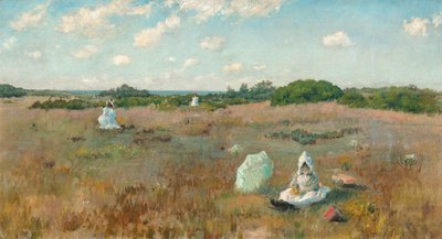 Innsamling av høstblomster av William Merritt Chase