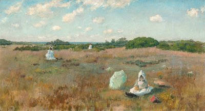 Innsamling av høstblomster av William Merritt Chase