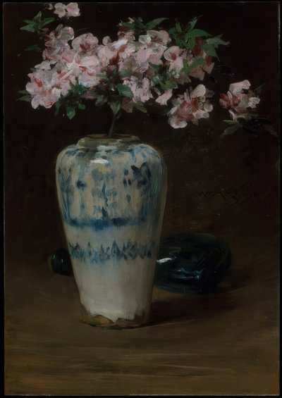 Rosa Azalea – kinesisk vase av William Merritt Chase