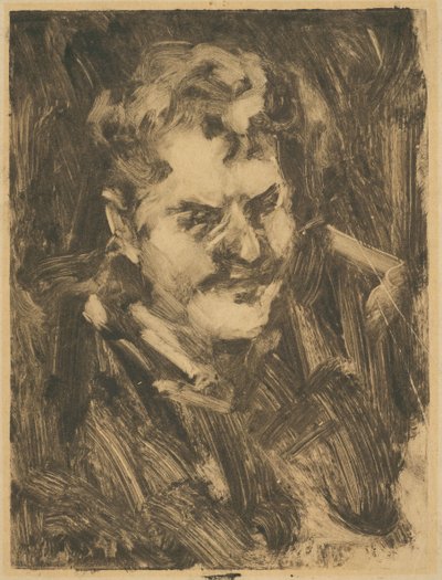 Portrett av en mann (Frank Duveneck?) av William Merritt Chase