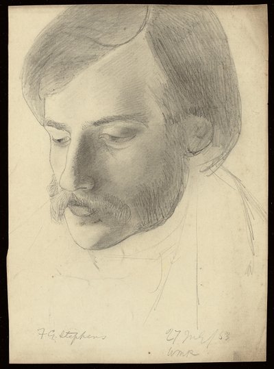 Portrett av Frederick George Stephens, 1853 av William Michael Rossetti