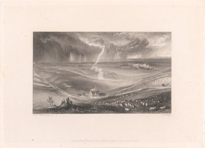 Field of Waterloo med lyn av William Miller