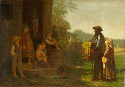 The Organ Grinder, ca. 1865-75 (olje på lerret) av William Morgan