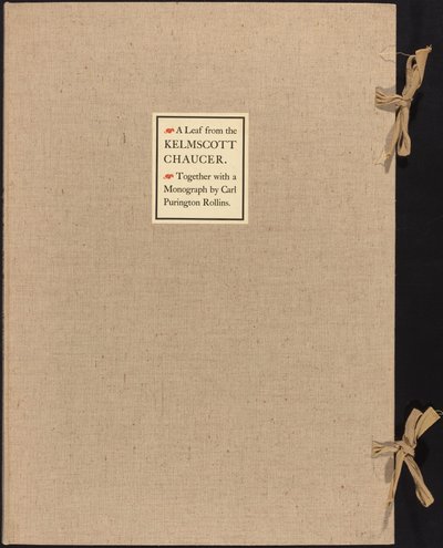 Et blad fra Kelmscott Chaucer av William Morris